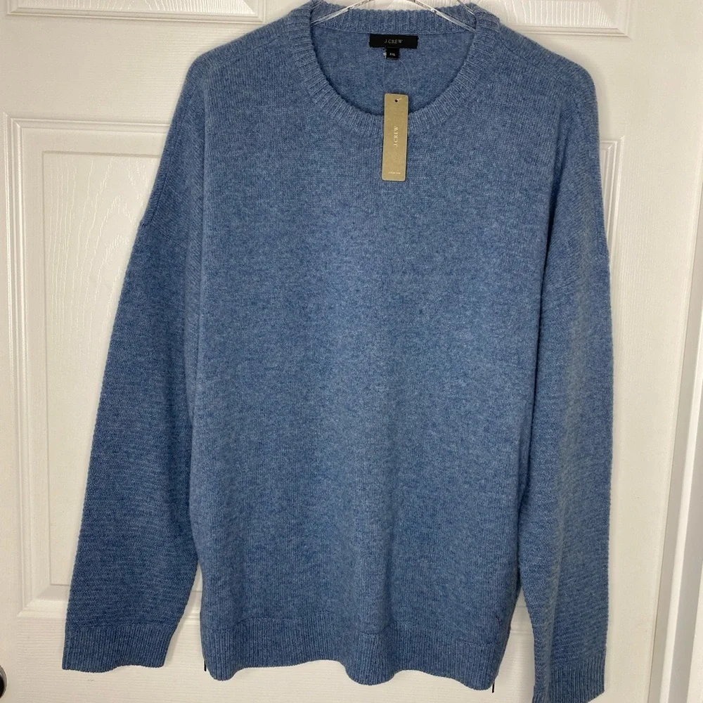 NWT J. Crew 100% Wool Side-Zip Sweater Sz XXL